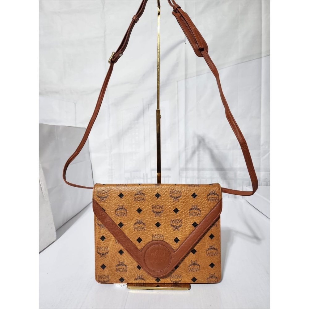 Authentic MCM Vintage Portfolio Crossbody Bag Brown